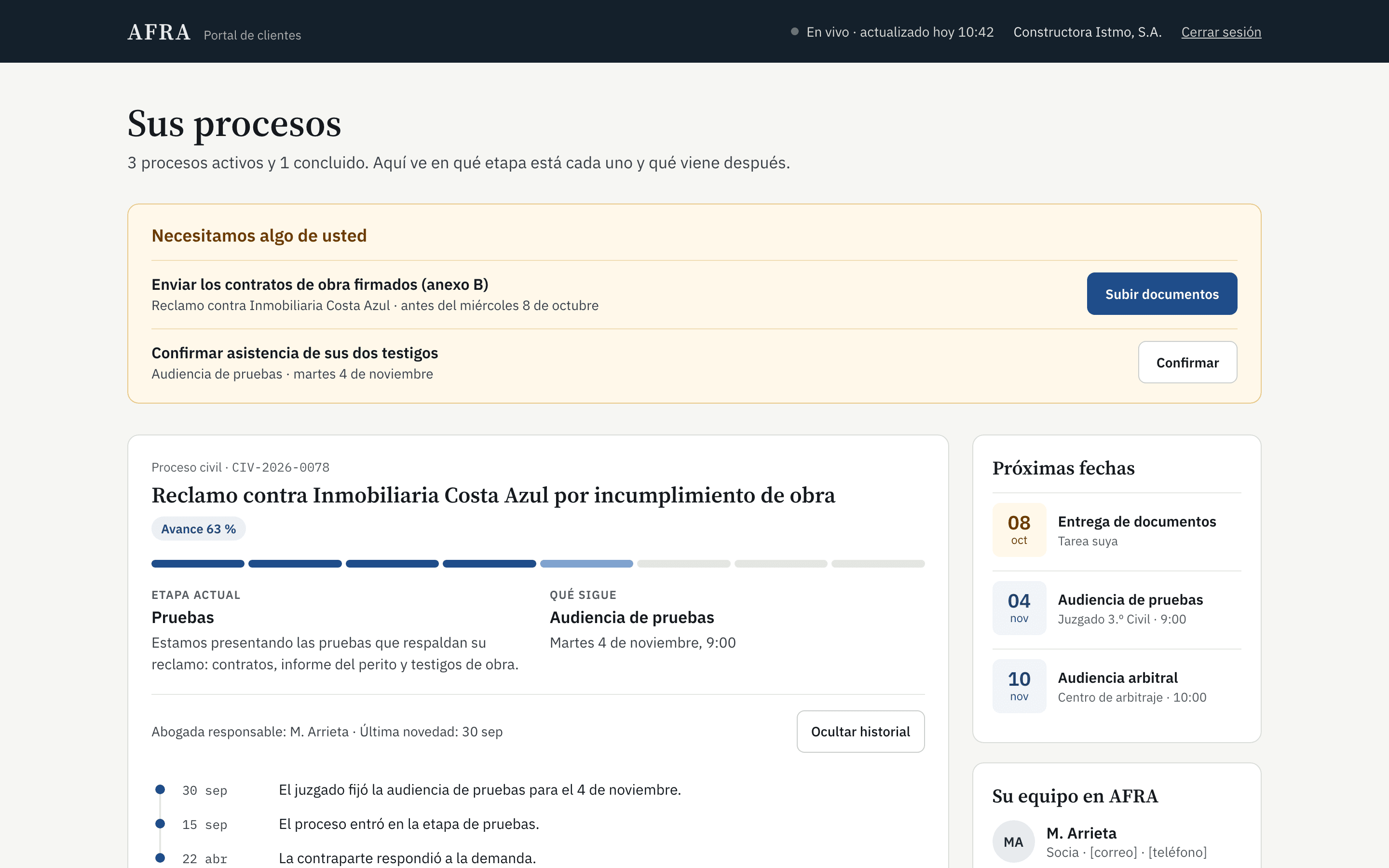 Portal de Clientes — preview