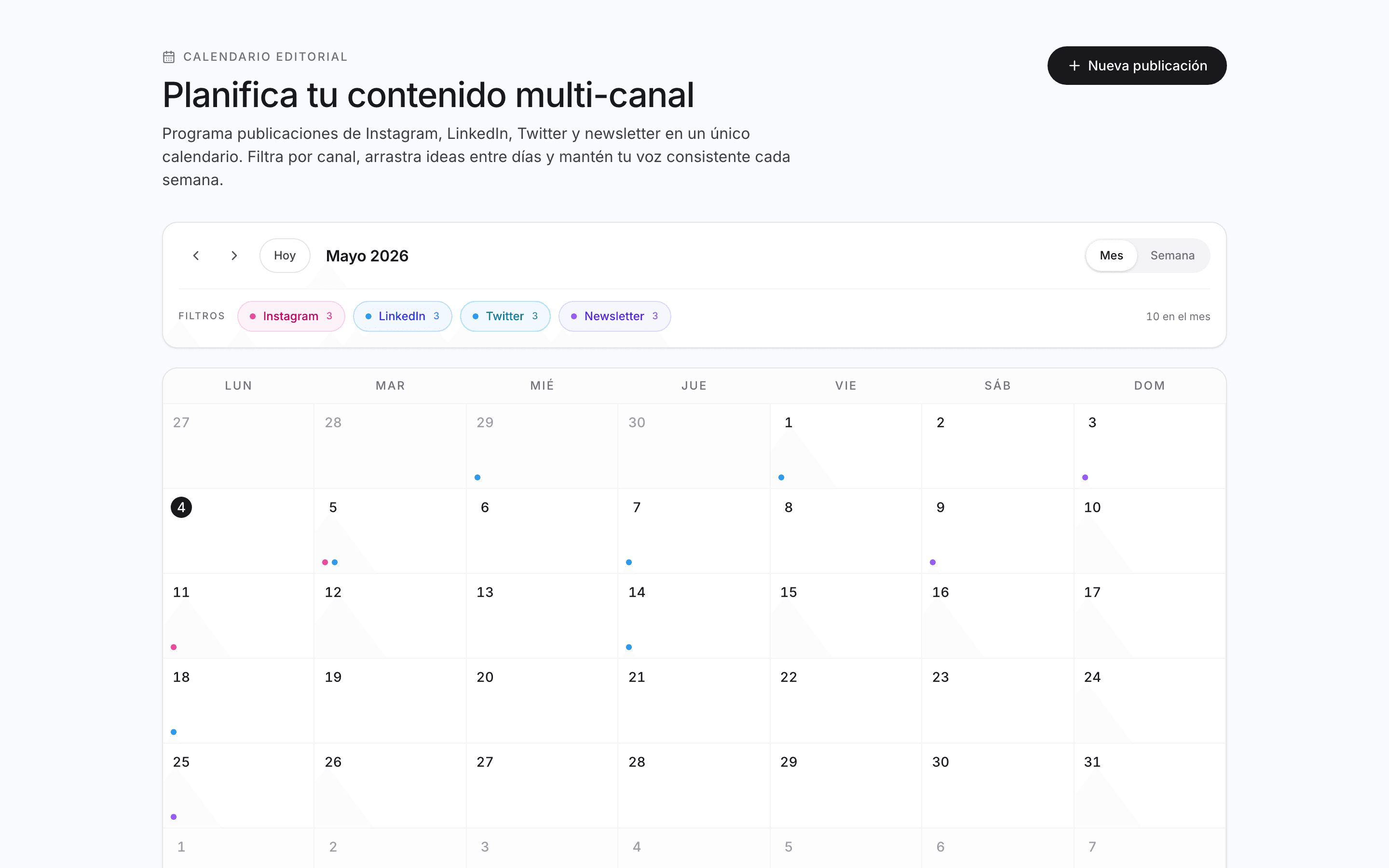 Calendario Editorial — preview