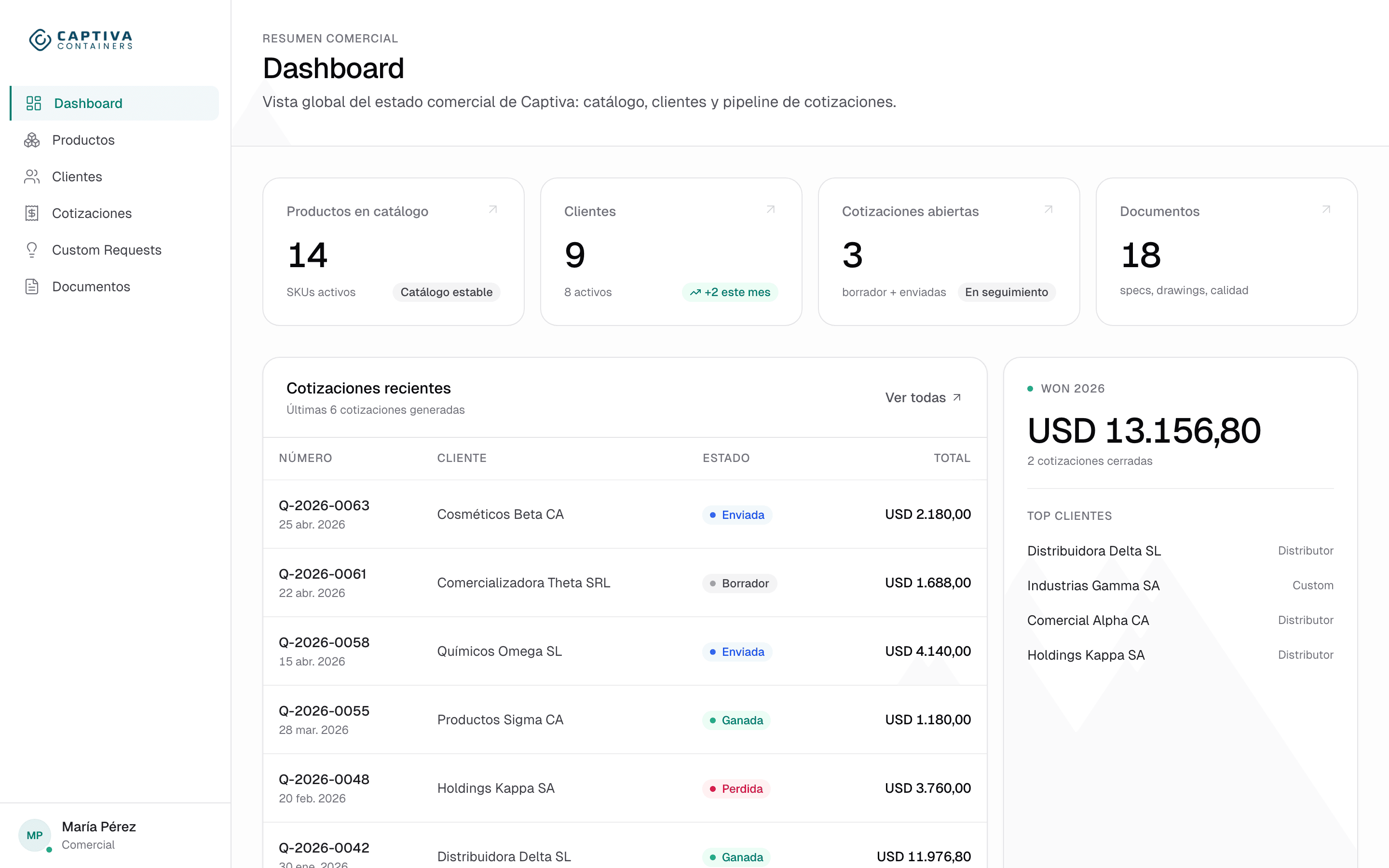 CRM de Ventas — preview