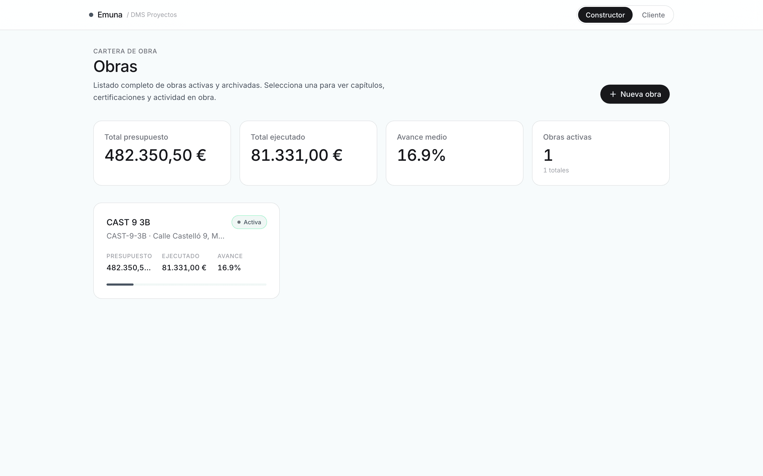 Certificación de Obra — preview