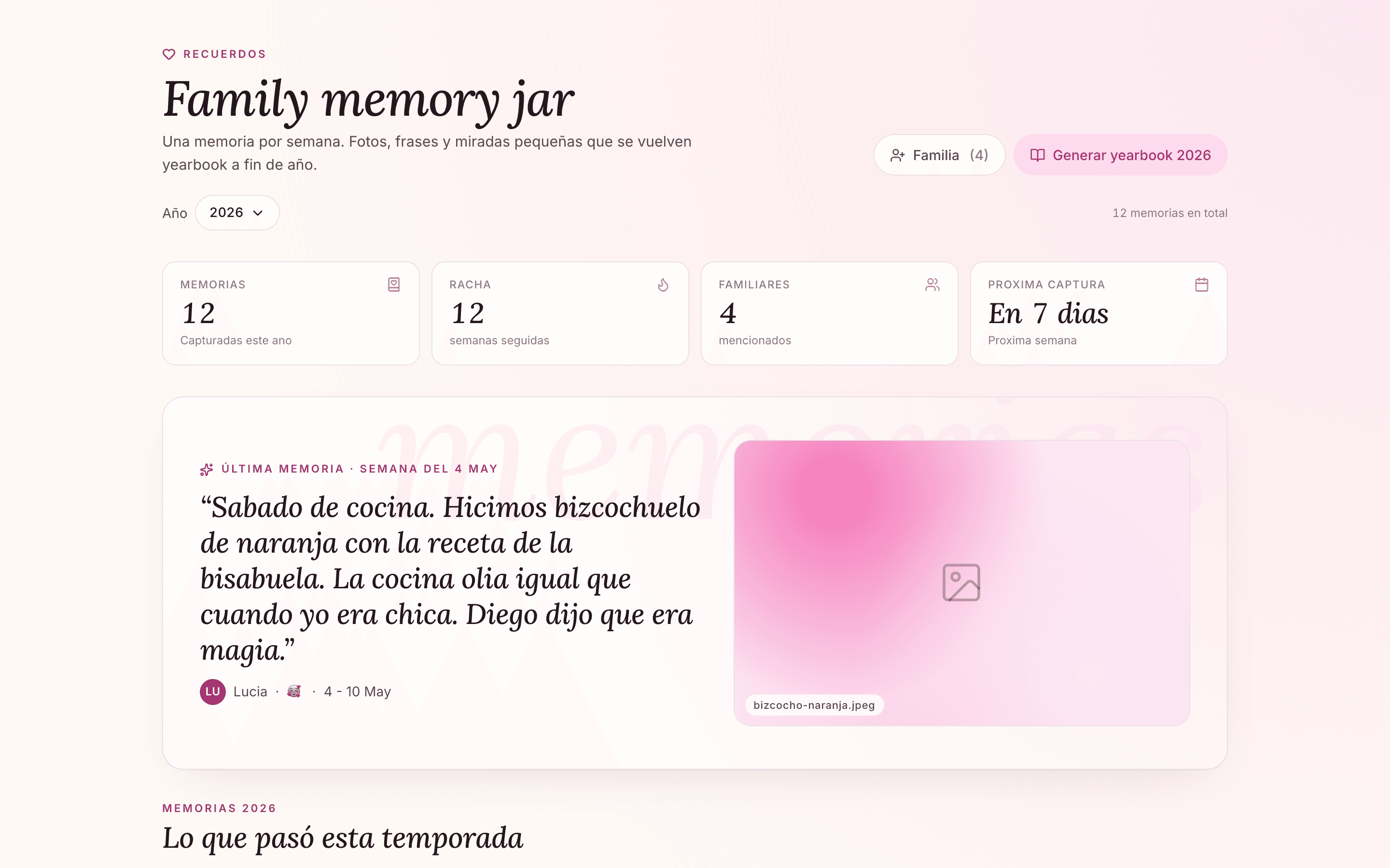 Family Memory Jar — preview