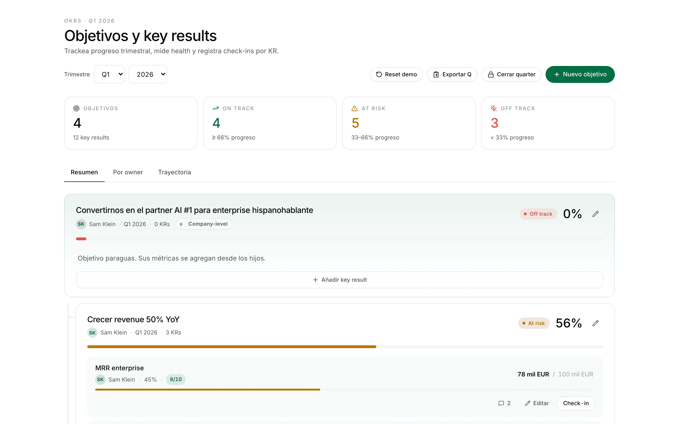 OKR Tracker — preview