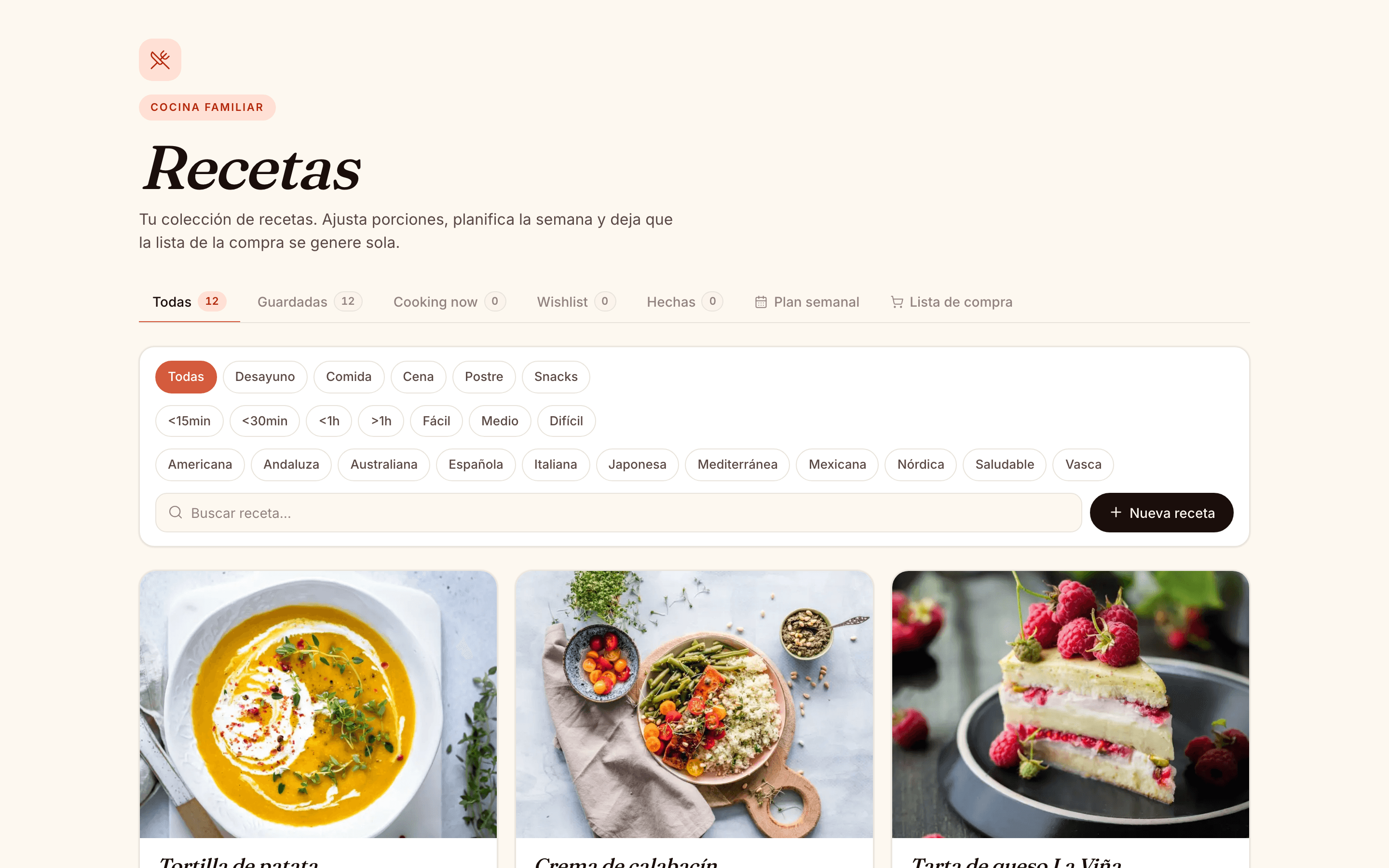 Colección de Recetas — preview